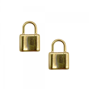 Stainless steel charm lock gold